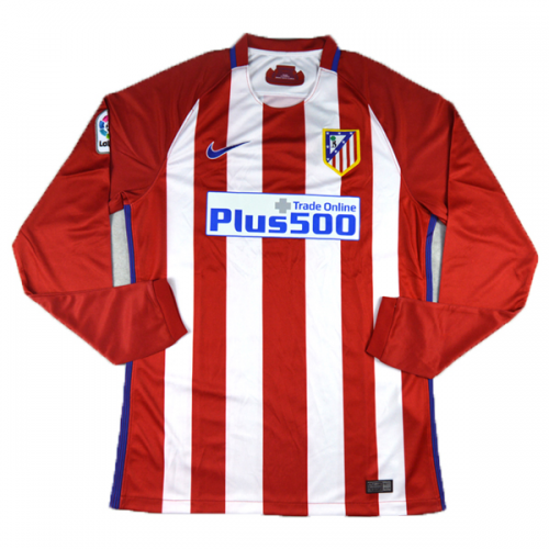 Atletico Madrid Home Soccer Jersey 16/17 LS